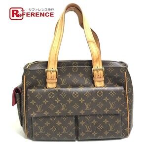 Louis Vuitton Monogram Multiplicite Handbag Tote Bag Brown Red